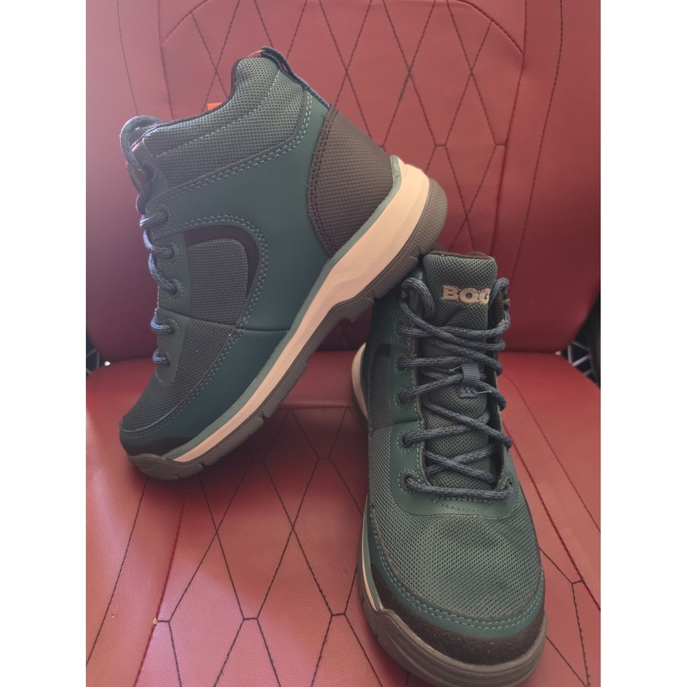 BOGS WOMEN'S EMERALD GREEN SHALE MID SOFT TOE WATERPROOF WORK BOOTS SZ 7 GUC - Picture 5 of 6